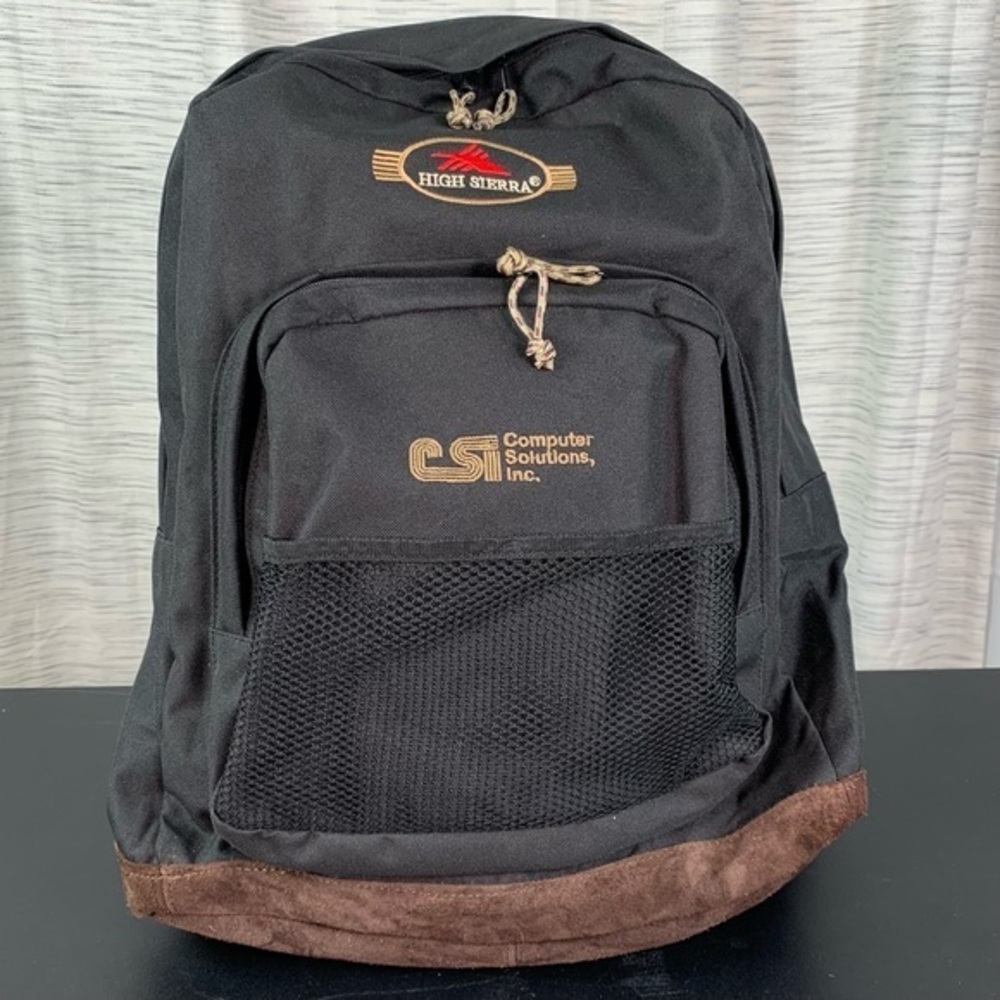 High Sierra black backpack.